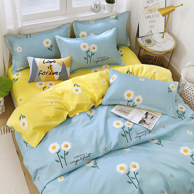 Hôtel 4 pièces lit ensemble couverture de couette de luxe couette couverture de lit et 2Pcs coussin