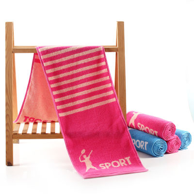 Couleur tissée en coton serviette de sport 27.5*110 Taille Logo Parfait pour le badminton et le tennis