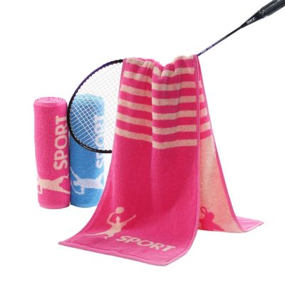 Couleur tissée en coton serviette de sport 27.5*110 Taille Logo Parfait pour le badminton et le tennis