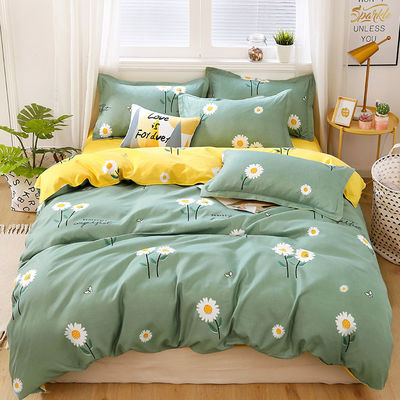 Fournitures 100% de tissu polyester couverture de lit de luxe couette ensemble avec 2Pcs coussin