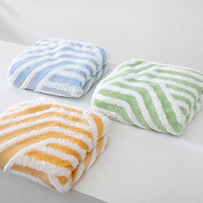 Tissu épais tissé durable Jacquard Vêtement à vaisselle en coral Tissu de nettoyage en microfibre