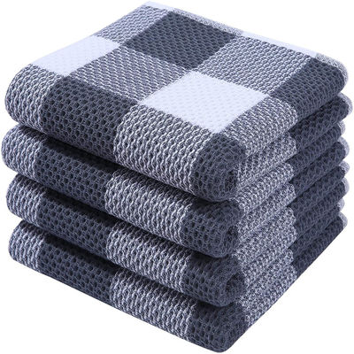 Matériau en coton pour cadeaux absorbant Fabricants de mouchoirs à gaufres carrés épais