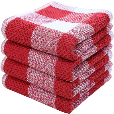 Matériau en coton pour cadeaux absorbant Fabricants de mouchoirs à gaufres carrés épais