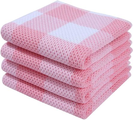 Matériau en coton pour cadeaux absorbant Fabricants de mouchoirs à gaufres carrés épais