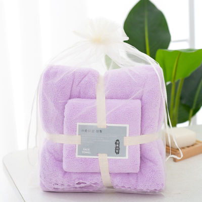 Ensemble de serviettes de bain en microfibre tricotée en laine de corail