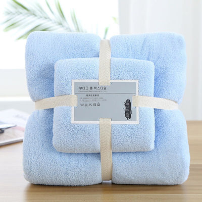 Laine de corail rafraîchissement serviette turque ensemble 5 étoiles coloré Zero Twist cadeau ensemble serviette de bain