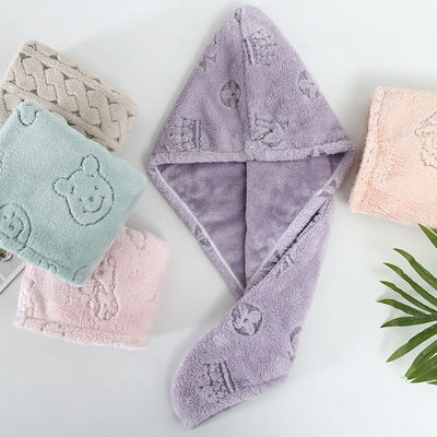 Capuchon pour cheveux secs en microfibre doux et propre à la peau, absorbant rapidement 65*25 cm