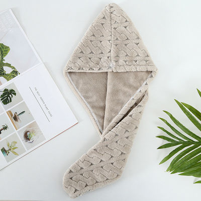 Capuchon pour cheveux secs en microfibre doux et propre à la peau, absorbant rapidement 65*25 cm
