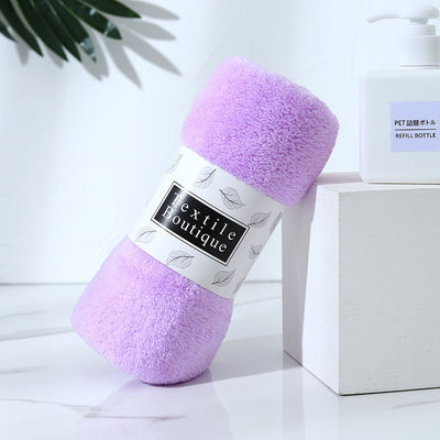 Ensemble de serviettes en velours de corail Logo personnalisé serviettes de bain en microfibre pour cheveux Sports serviette en capuche pour bébé