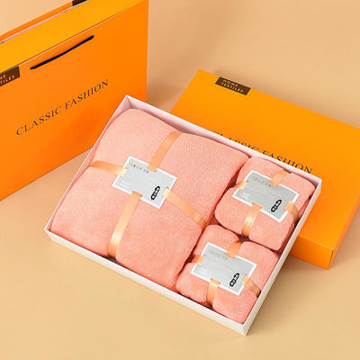 Ensemble de serviettes en velours de corail Logo personnalisé serviettes de bain en microfibre pour cheveux Sports serviette en capuche pour bébé