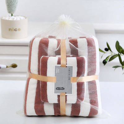Ensemble de serviettes de bain à base de cation en microfibre de corail douce et absorbante pour tous les âges