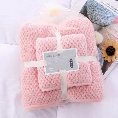 Ensemble de serviettes de bain à base de cation en microfibre de corail douce et absorbante pour tous les âges