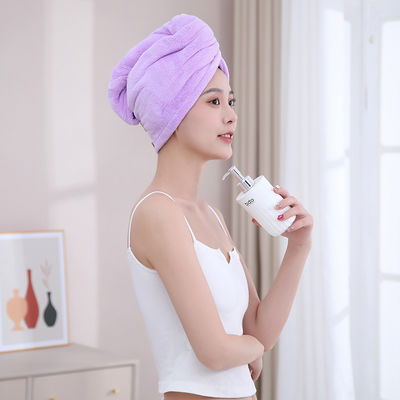 Capuchon de séchage de cheveux de haute densité pour femmes 88g-90g Turban à séchage rapide avec broderie de dessins animés