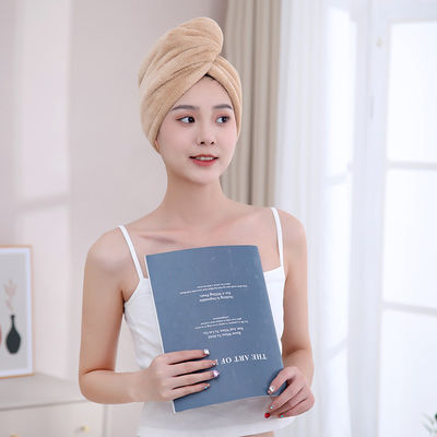 Capuchon de séchage de cheveux de haute densité pour femmes 88g-90g Turban à séchage rapide avec broderie de dessins animés