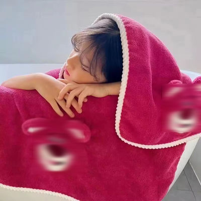 Super forte absorption de l'eau maison bébé ensemble de serviette de bain ensemble de velours de corail avec motif de dessin animé