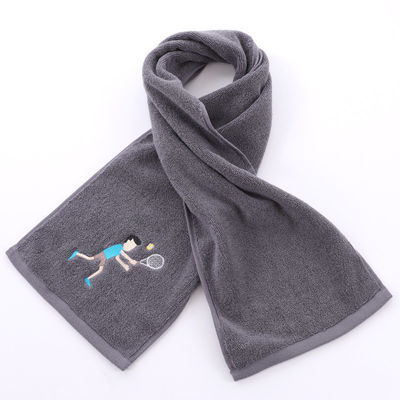 Une serviette de sport en coton pur pour tous les âges, tissée simple, sueur et absorption d'eau