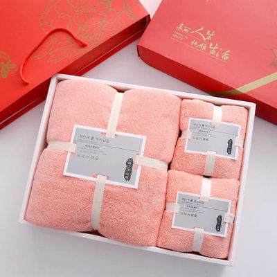 Ensemble de luxe à l'épreuve des enfants 3 en 1 Hôtel Designer Coral Fleece Bathroom Bath Towel Set