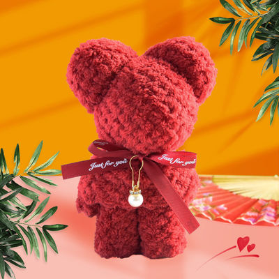 Meilleur cadeau de marque privée Douche d'ours mignonne Microfibre Ensemble de cadeaux doux serviettes pour le visage 35*75cm