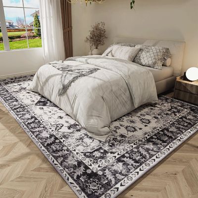 Tapis de salle de séjour anti-dérapant et lavable