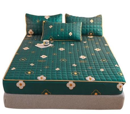 Home Armatures en couette sur mesure Protégeurs de matelas brossés imprimés pour protecteur de lit