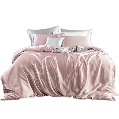 Compte de fils de 19 mm, ensemble de feuilles montées 100% soie certifiée Oeko-TEX Couverture de couette incluse