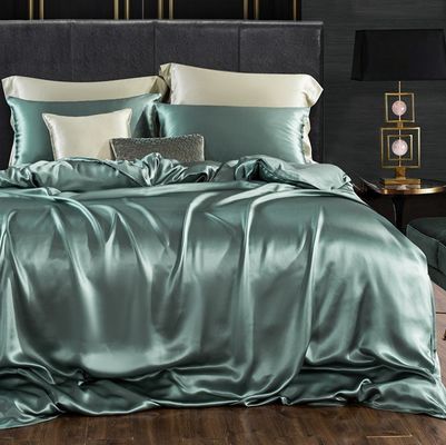 Compte de fils de 19 mm, ensemble de feuilles montées 100% soie certifiée Oeko-TEX Couverture de couette incluse