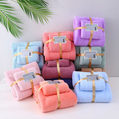 Ensemble de serviettes de bain 3pcs Super forte absorption de l' eau pour la maison Hôtel souvenirs de mariage