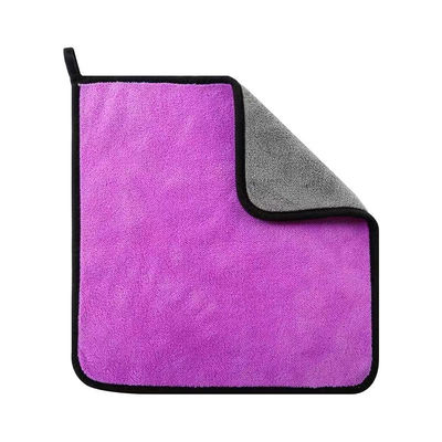 30*30 serviette de lavage de voiture en fibres superfines avec une forte absorption de l'eau et une conception spéciale
