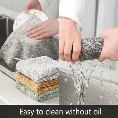 35g Nettoyage à la mode Nettoyage à la main Organique Bambou Charbon de bois serviette Tissu de cuisine