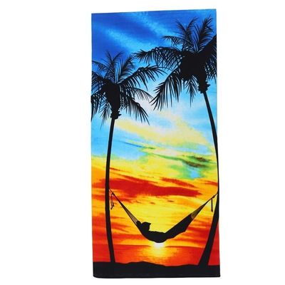 Des conceptions personnalisées soutenues Super Soft Microfiber imprimé 100% Polyester serviette de plage