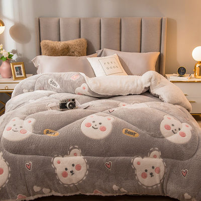 Logo personnalisé Couverture de lit Coussin de velours Broderie chaude Coussin épais Coussin d'hiver Plush Prêt