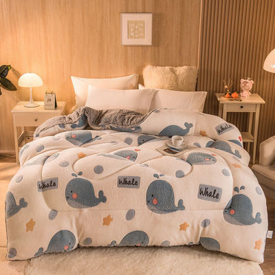 Logo personnalisé Couverture de lit Coussin de velours Broderie chaude Coussin épais Coussin d'hiver Plush Prêt