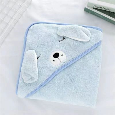 Cartoon Animaux Enfants Microfibre douce Vêtement de corail à capuche serviette de bain pour garçons et filles