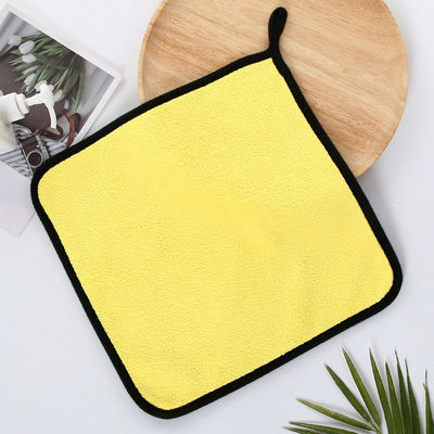 Tissu de nettoyage de voiture en peluche épais sur mesure 40x40 serviettes de voiture colorées avec microfibre de bord