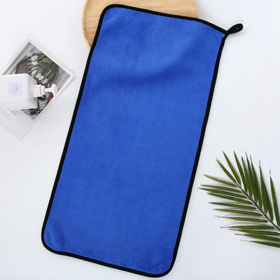 Tissu de nettoyage de voiture en peluche épais sur mesure 40x40 serviettes de voiture colorées avec microfibre de bord