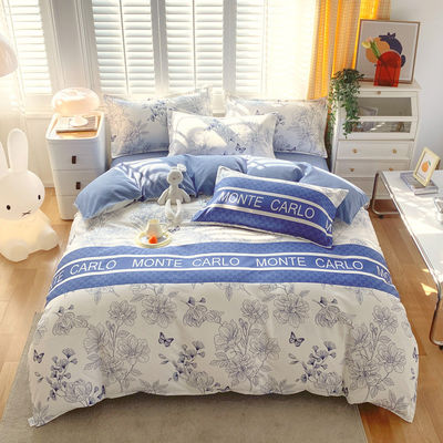 Maison chaleureuse confortable luxe respirant super doux couverture de lit 4 pièces couverture ensemble
