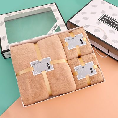 Ensemble de serviettes de bain en laine de corail pour la maison et l' hôtel avec un matériau de microfibre hautement absorbant