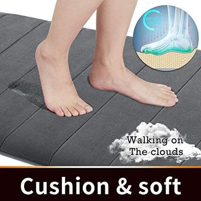 Commodes et durables tapis de salle de bain en mousse de mémoire rectangulaire