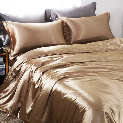 Densité de tissu 128x68 100% de soie pure Satin Couverture de couette pour la literie d'hôtel de luxe