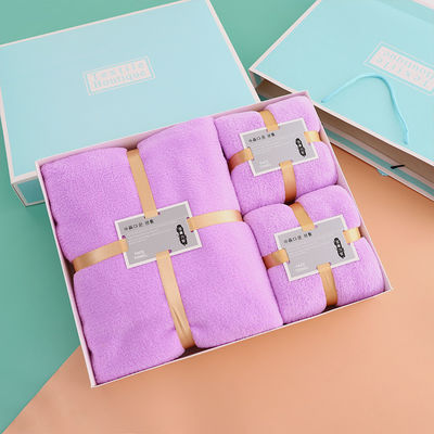 Ensemble de serviettes de bain pour tous les âges avec 140 * 70cm Taille et serviette faciale personnalisée en laine de corail douce