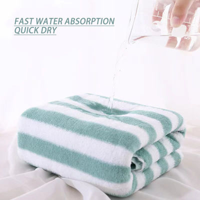 Serre à bain à deux pièces en laine de corail absorbante pour une couleur rose bleu vert violet ou brun