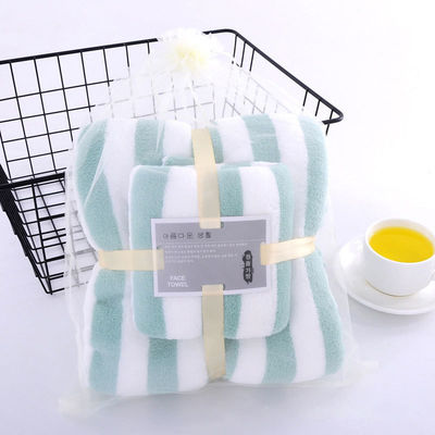Serre à bain à deux pièces en laine de corail absorbante pour une couleur rose bleu vert violet ou brun