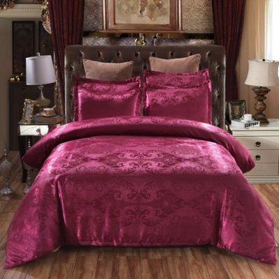 Couverture de lit en satin de 3 pièces