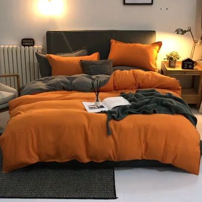 Couchettes de luxe de taille King en lin de couleur solide et en microfibre