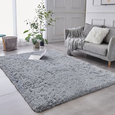 Tapis personnalisés pour le salon, décoratif pour la maison, tapis de sol moelleux, cravate, tapis teint gris clair