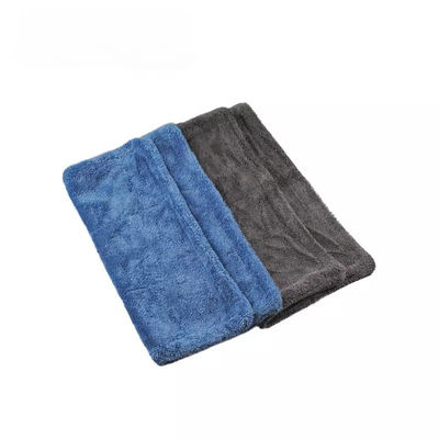 Tissu de nettoyage de voiture en microfibre rectangulaire à double couche à serviette absorbante pour lavage de voiture