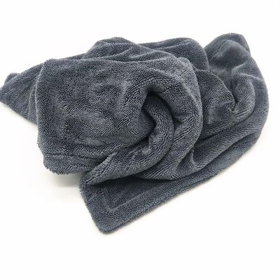 Tissu de nettoyage de voiture en microfibre rectangulaire à double couche à serviette absorbante pour lavage de voiture