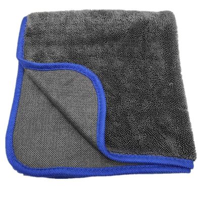 Logo personnalisé 700-1300gsm Microfibre en boucle tordue serviette de lavage pour le nettoyage automobile