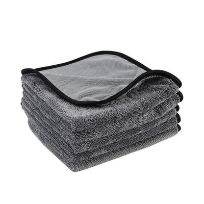 Logo personnalisé 700-1300gsm Microfibre en boucle tordue serviette de lavage pour le nettoyage automobile