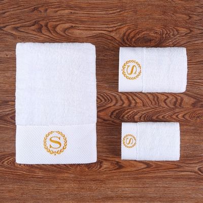 2024 Design 6 pièces Ensembles de serviettes personnaliser Antimicrobien Luxe serviettes de bain blanches pour la maison